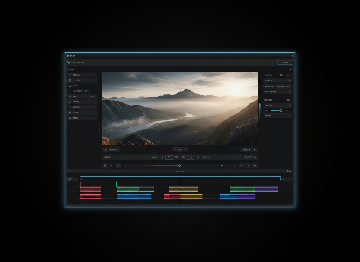 Airframe Studio video editor running in a browser window with a timeline and preview panel
